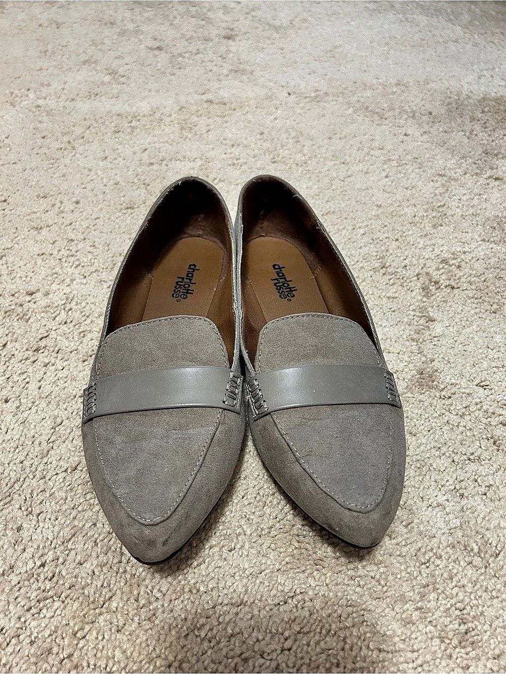 Charlotte Russe Stylish Gray Loafers